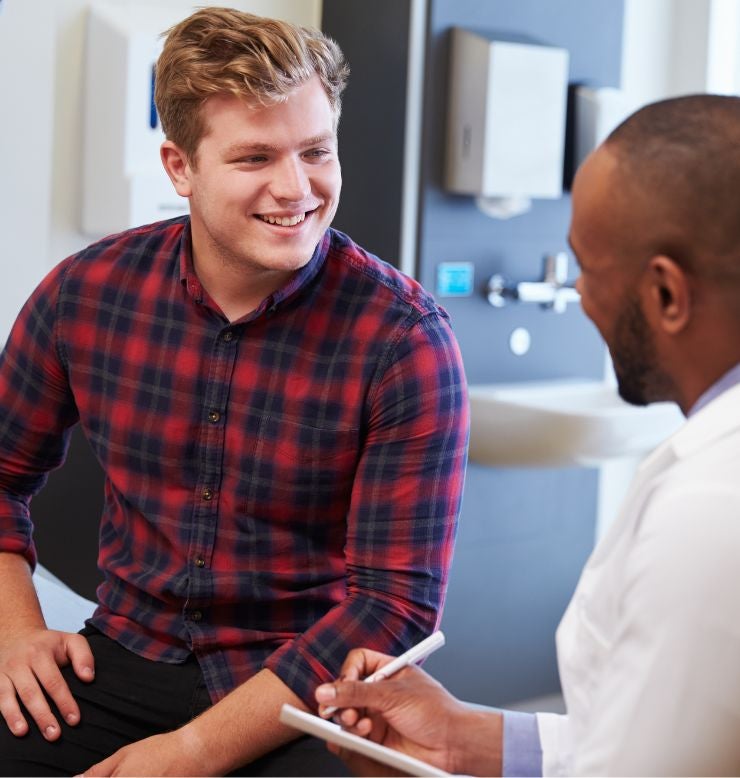 Man at Drs office